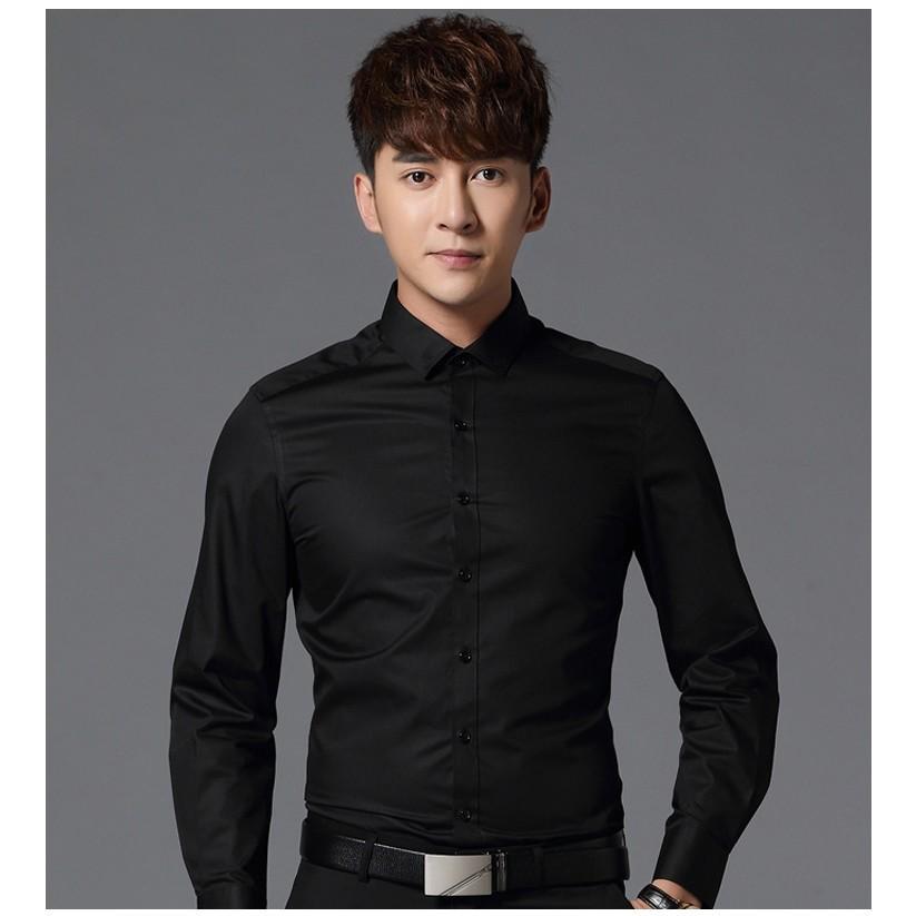 Áo sơ mi nam dài tay body hàn quốc