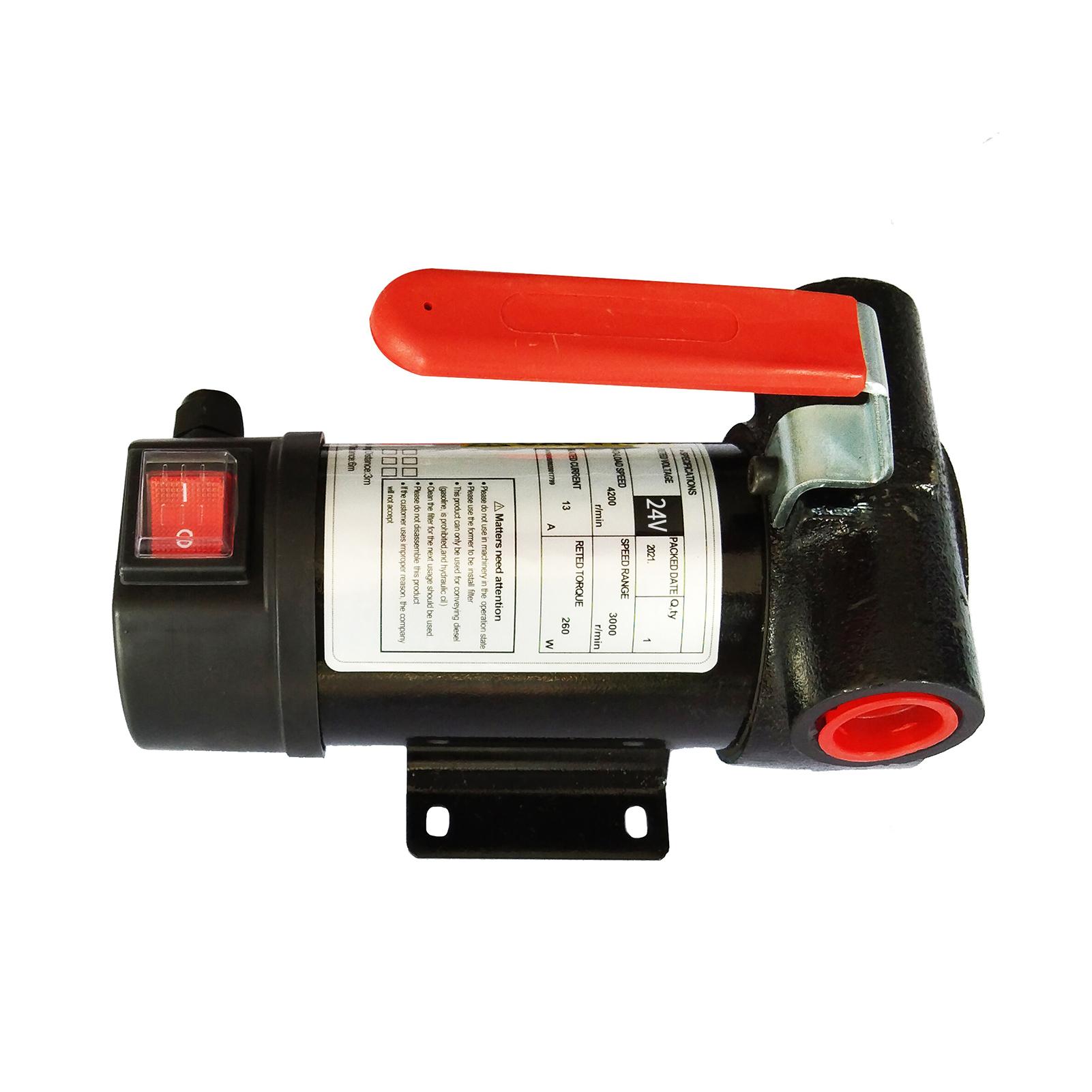 24V Portable Electric Fuel Transfer Pump Transfer Extractor Pump for Motor Auto Diesel Kerosene Oil Commercial Fuel