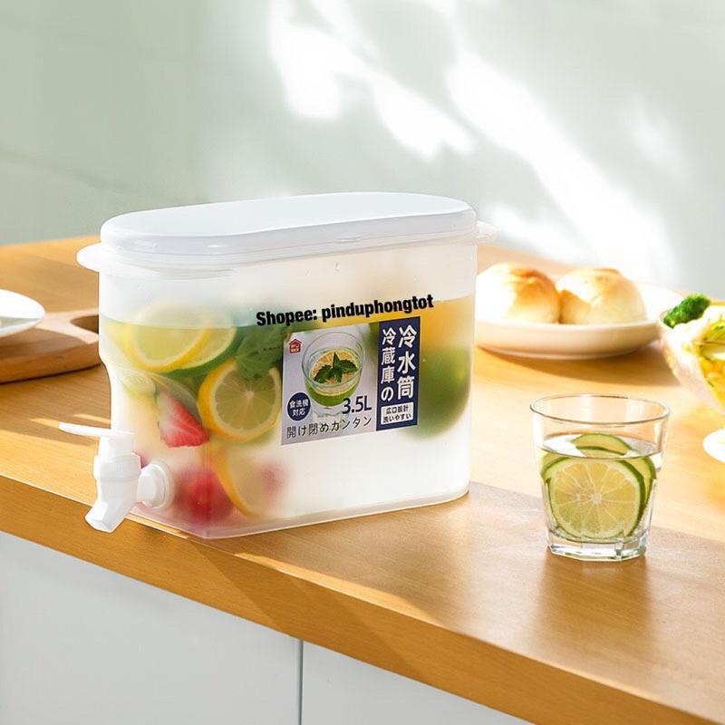Bình Nước 3,5 Lít Có Vòi, Bình Nước Có Vòi Để Tủ Lạnh Tiện Dụng - Hàng Chất Lượng