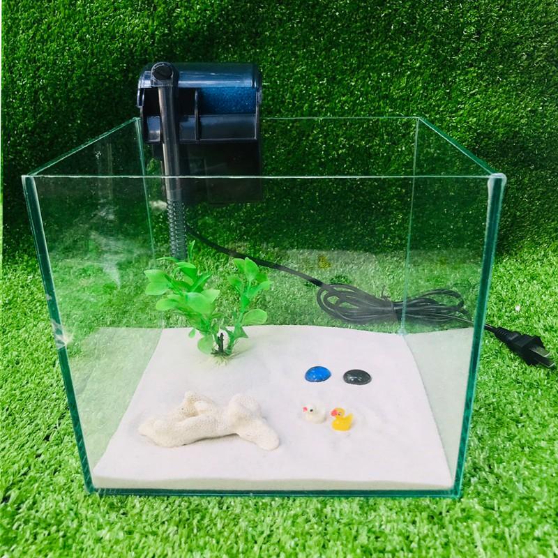 Bể cá mini CUBIC 20cm COMBOTặng 6 món phụ kiện trang trí
