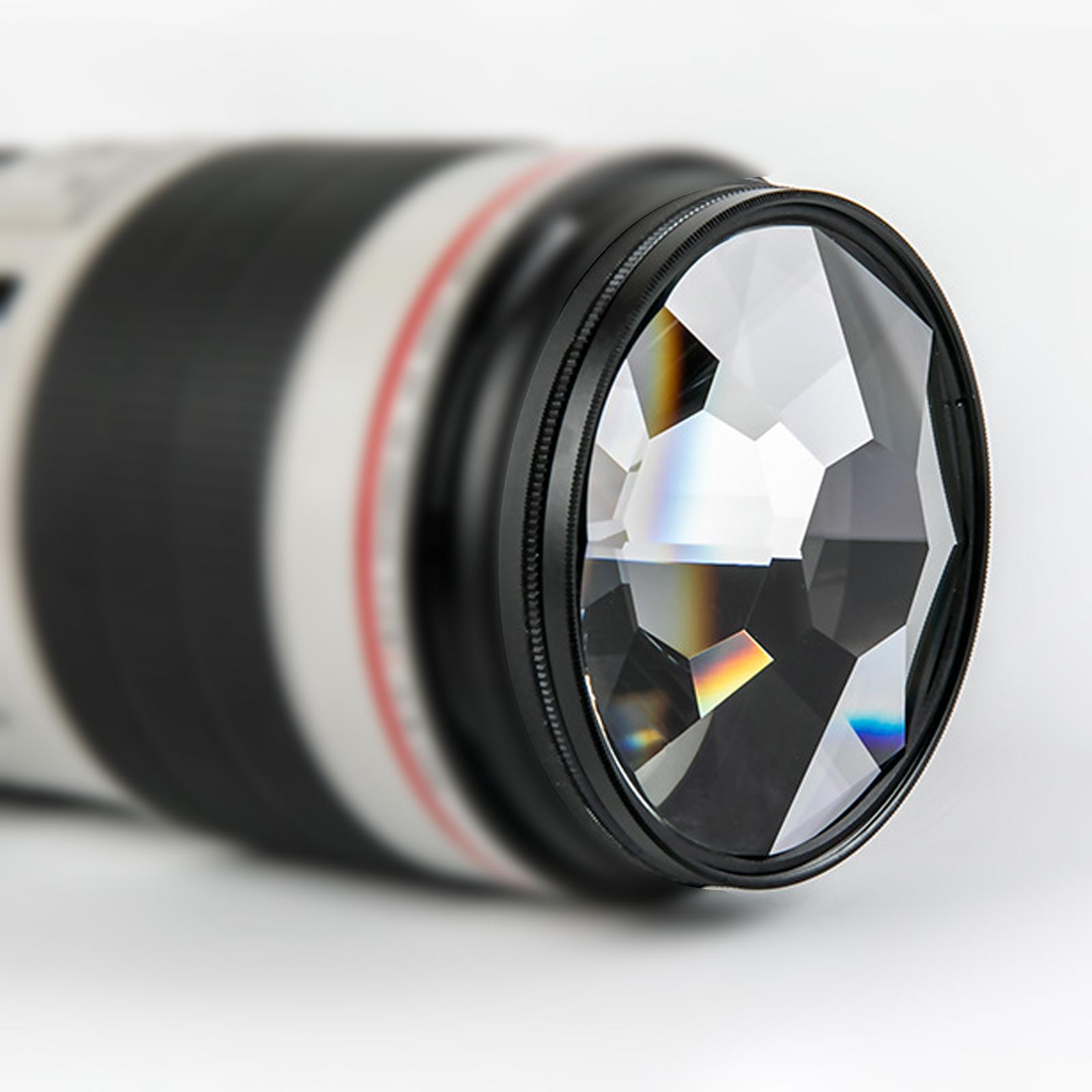 Kaleidoscope Glass Prism77mm Kaleidoscope Prism Camera Glass Filter,Variable