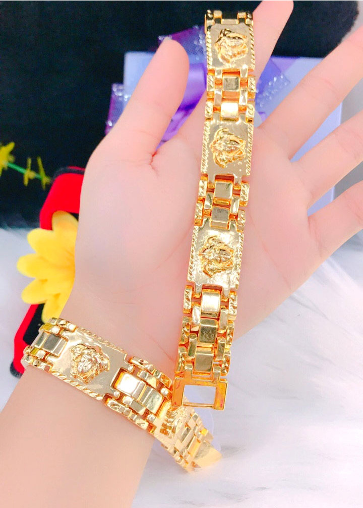 Lắc Tay Nam Chạm Hình Medusa Mẫu 091.03.01 - Đi Chơi, Đi Tiệc Rất Đẹp - Tặng Kèm Hộp Trang Sức