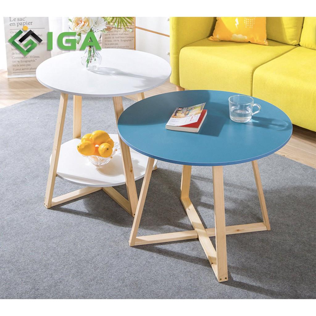 Bàn trà Bắc Âu Chân vuông mặt 50cm GP52