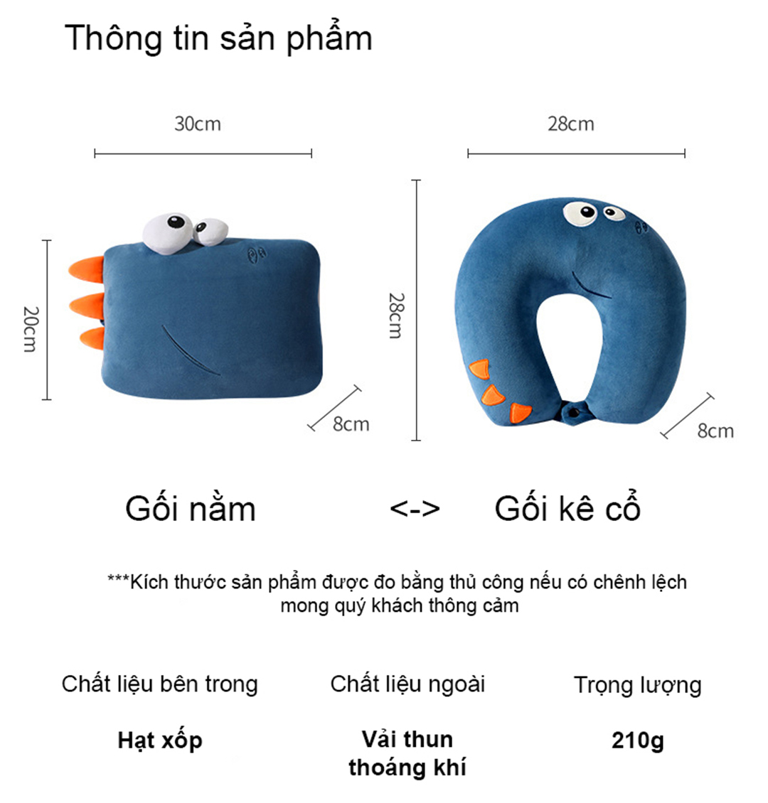 Gối Kê Cổ Chữ U Giúp Giảm Đau Cổ, Biến Hình 2 Trong 1 Dễ Thương, Phù Hợp Cho Văn Phòng Và Du Lịch