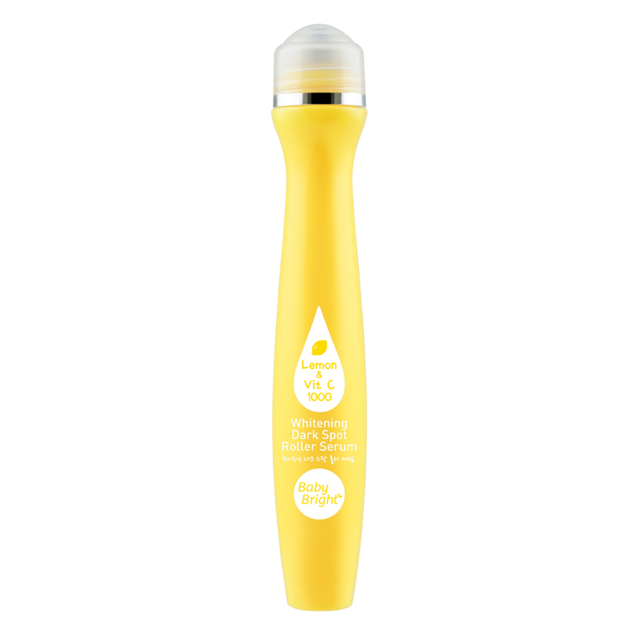 Cây Lăn Trị Thâm Mụn Baby Bright Lemon &amp; Vitc Whitening Dark Spot Roller Serum (15ml)