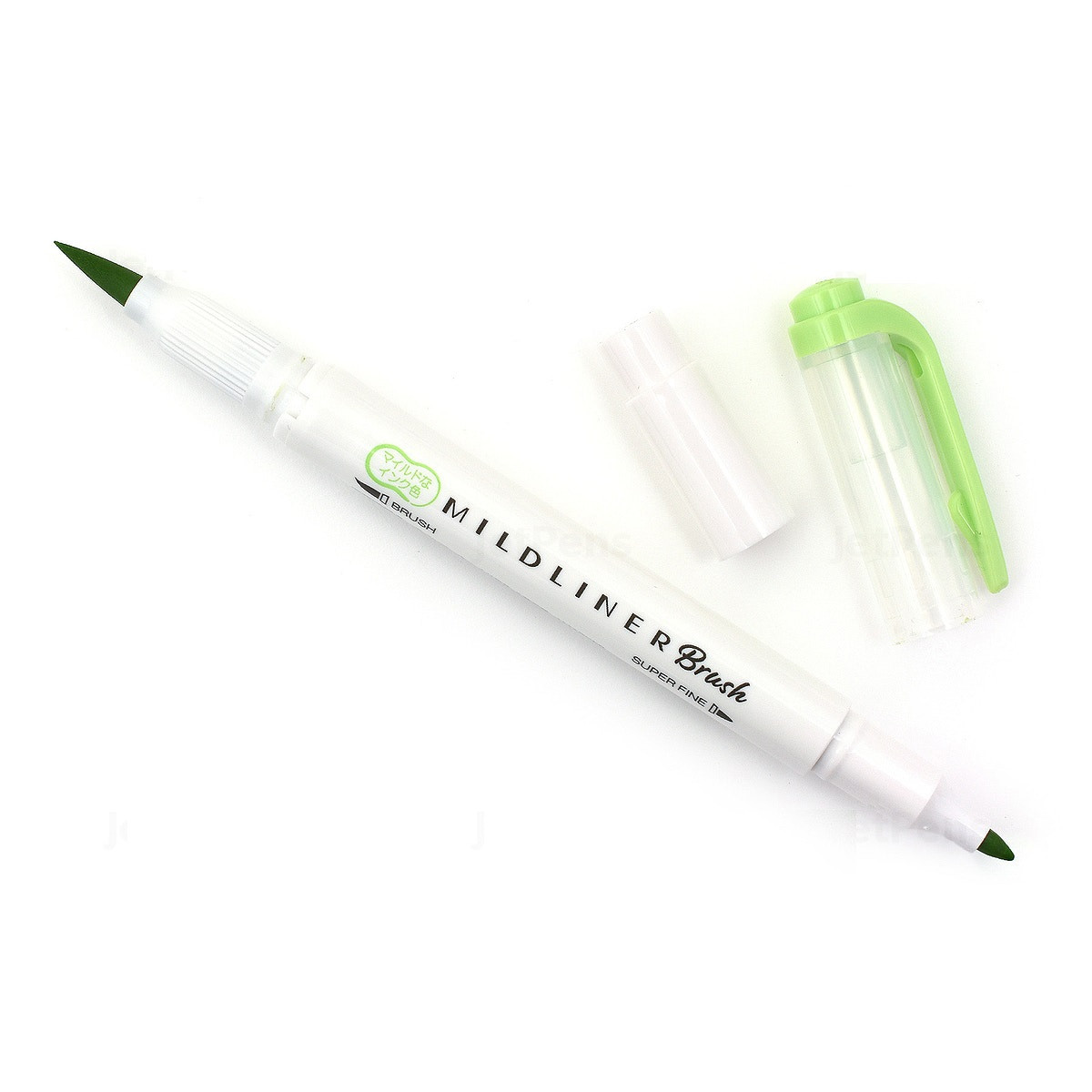 Bút lông cọ hai đầu Zebra Mildliner Double-Sided Highlighter Brush - Brush/ Extra Fine - Mild Green