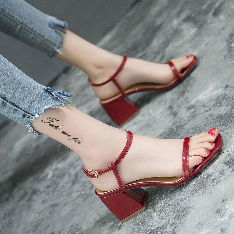 Giày Sandal Nữ 5 Phân Giày Cao Gót Siêu Hot, Chất Liệu Pu Cao Cấp, Không Gây Đau Chân Chiều Cao Đế 5Cm 035