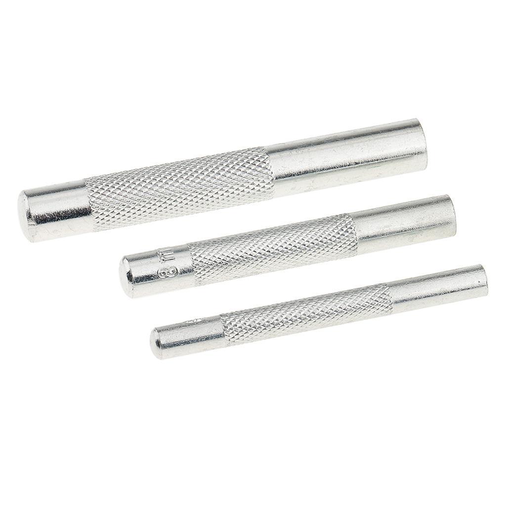 3 Pieces Die Punch Tools Snaps Fastener Punch Hole Tool for Rivet Button Install