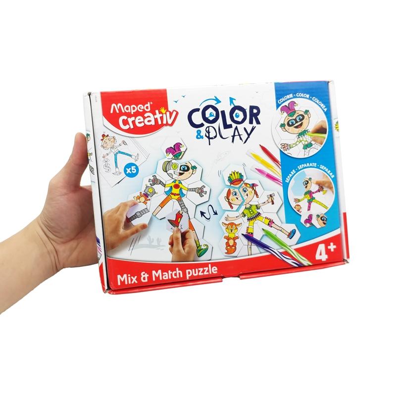 Đồ Chơi Thủ Công Tô Màu Và Ghép Hình Sáng Tạo Color Play - Maped Creative 907001 - Mix And Match Puzzle