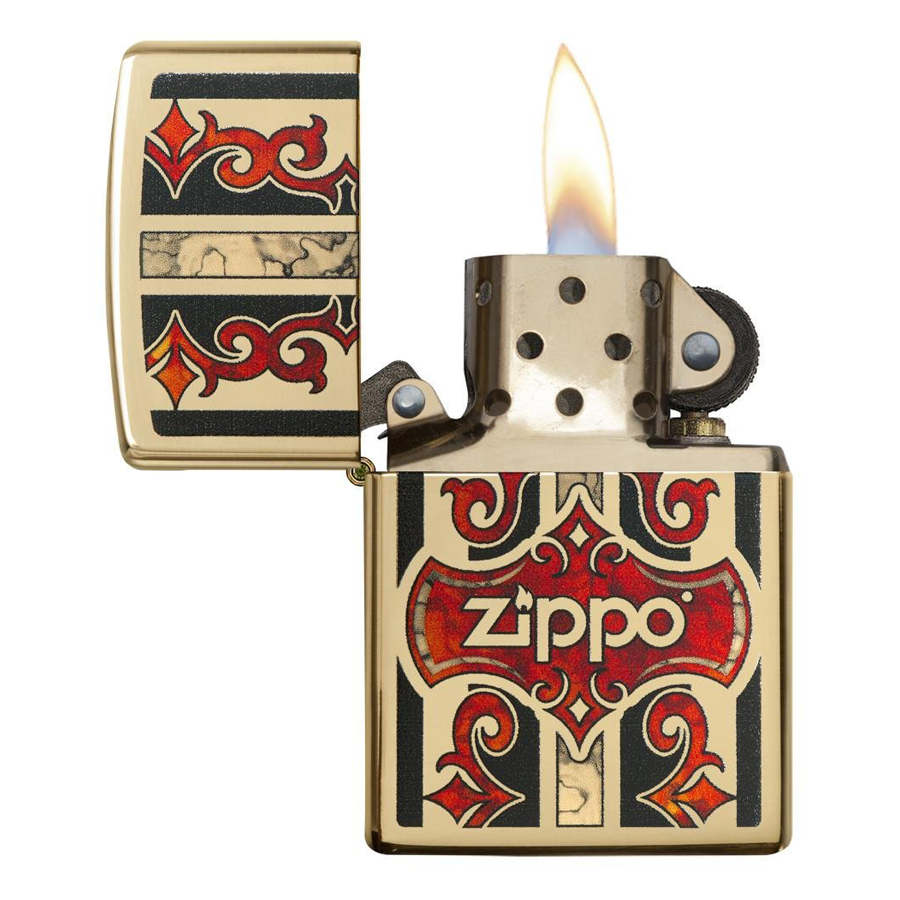 Bật Lửa Zippo 29510 Logo Fusion High Polish Brass