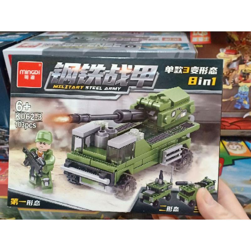 Đồ Chơi Lego Xếp Hình Quân Sự Xe Tăng - Xe Tải - Chiến Hạm - Bộ Lính Oxford K062