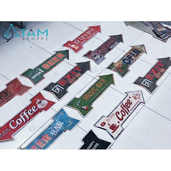 Tranh thiếc mũi tên trang trí Vintage dài 45cm số 20