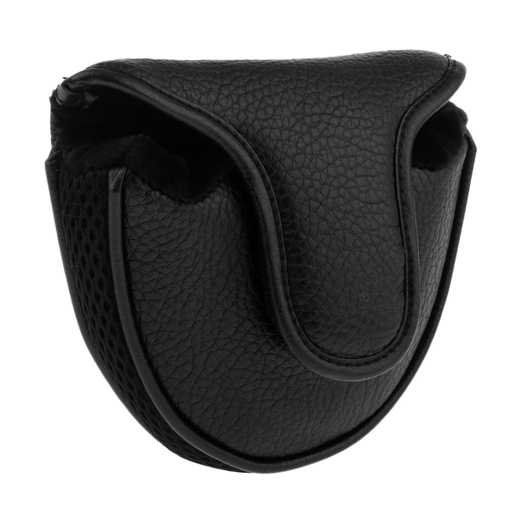 2xSoft Comfortable PU Golf Mallet Head Cover Club Protector Putter Cover Black