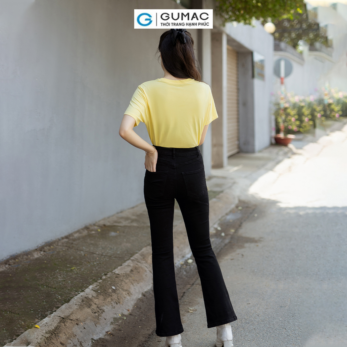 Áo thun nữ cotton tay ngắn cổ tròn in trẻ trung năng động thời trang GUMAC ATD07059
