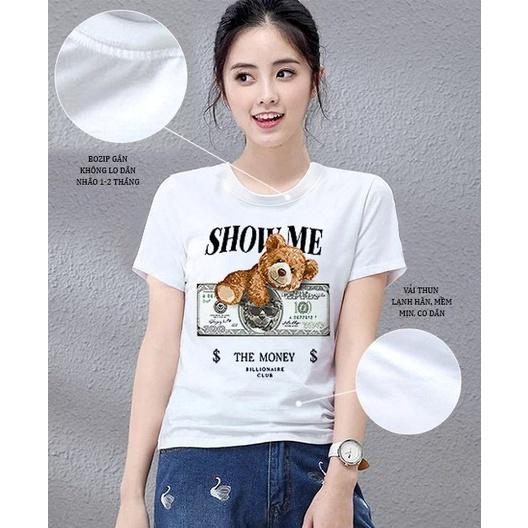 Áo Thun Nữ có BigSize, đủ size Từ S Đến 8XL, Áo Phông nữ cotton, Mặc Mịn Thoáng Mát-Thời Trang Waoo, Mẫu ATNN509