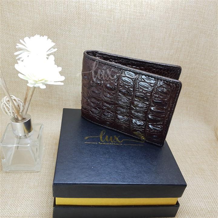 Ví Nam Da cá sấu LuxLeather LM2012 Hai mặt -Kiểu ngang Da Lưng