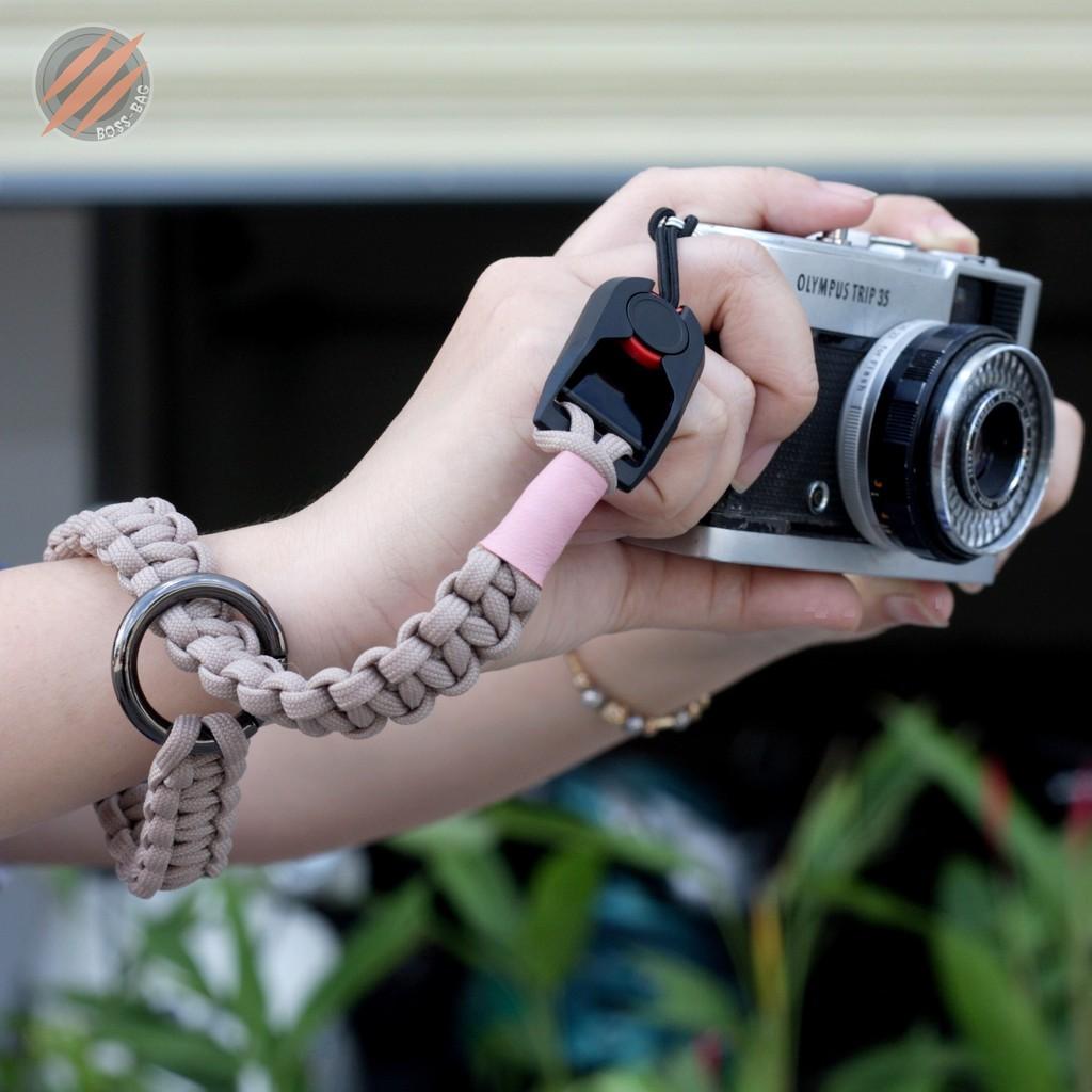 Dây Đeo Cổ Tay, Handstrap dành cho máy ảnh sử dụng chốt thao tác nhanh đan Paracord trơn màu