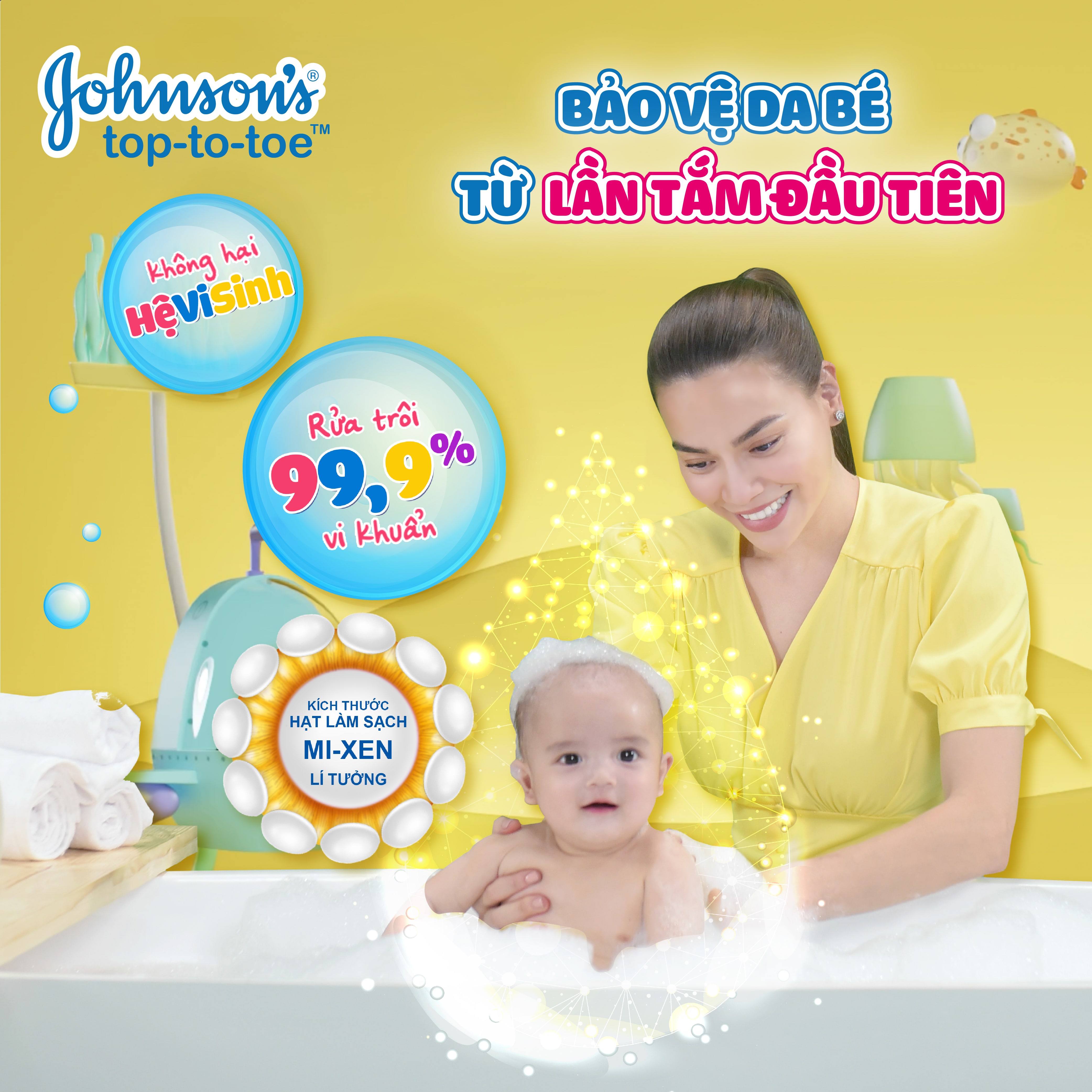 Bộ 3 Chai Sữa Tắm Gội Toàn Thân Johnson's TOP TO TOE - Dung tích 500ml/chai