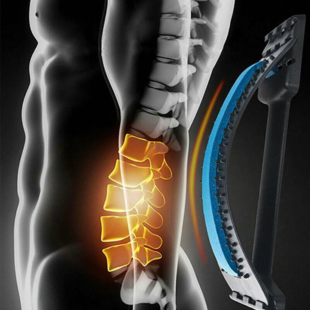 Thiết bị lưng thiết bị massager ma thuật kéo dài tập thể dục thắt lưng hỗ trợ thư giãn cột sống giảm đau Color: Blue