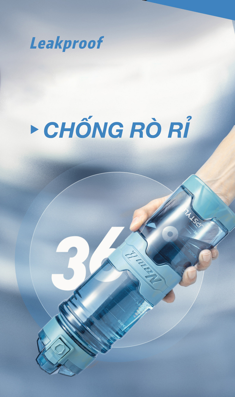 Bình Nước Thể Thao UPSTYLE - NewB VNS018, Chất Liệu TRITAN-BPA Free An Toàn Cho Sức Khỏe, Chịu nhiệt -20°C~96°C