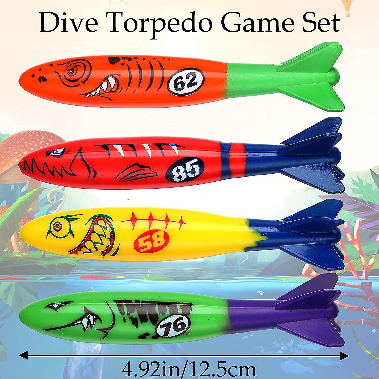 4 Đồ Chơi Lặn Lặn Dưới Nước Kẻ Cướp Ngư Lôi Đồ Chơi Bể Bơi Ném Đồ Chơi Lặn Cho Bể Bơi Và Nhà Tắm