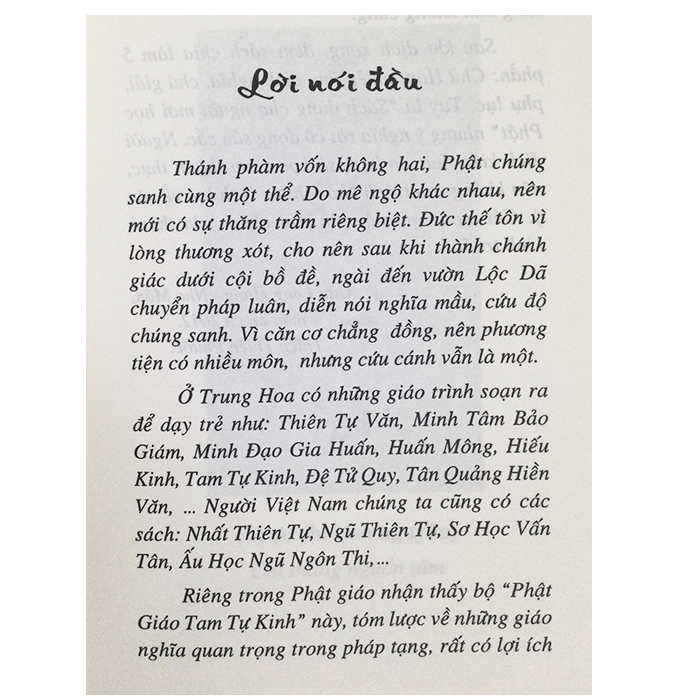 Phật Giáo Tam tự Kinh