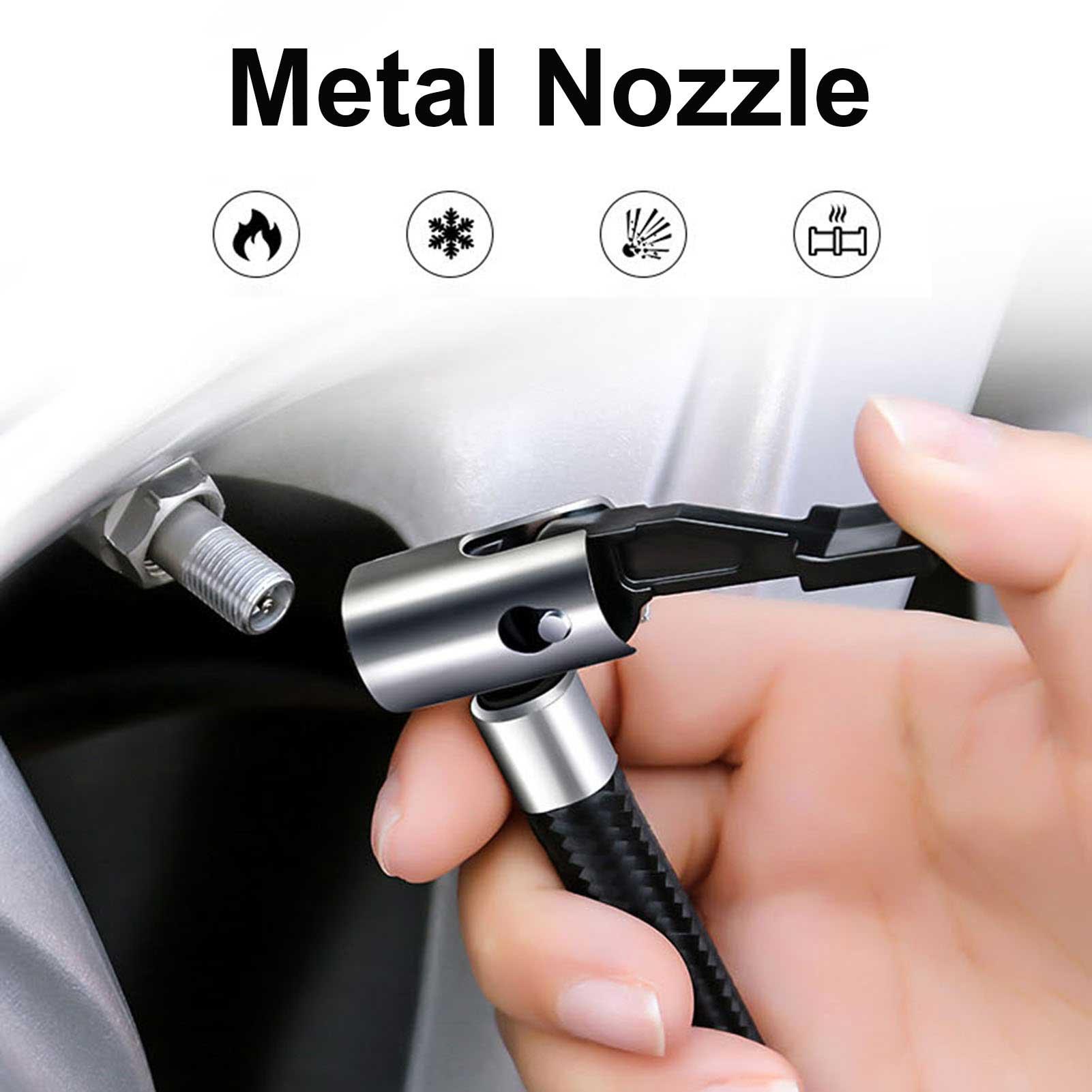 Car Tire Inflatable Pump Portable 12V Air Pump Snap Type Automatically Stop with Night Lamp