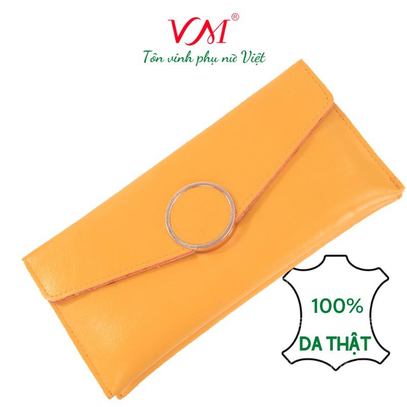 Ví nữ cầm tay da thật cao cấp, dáng dài, thời trang, đa dụng hàng ngày: Vi.A6000