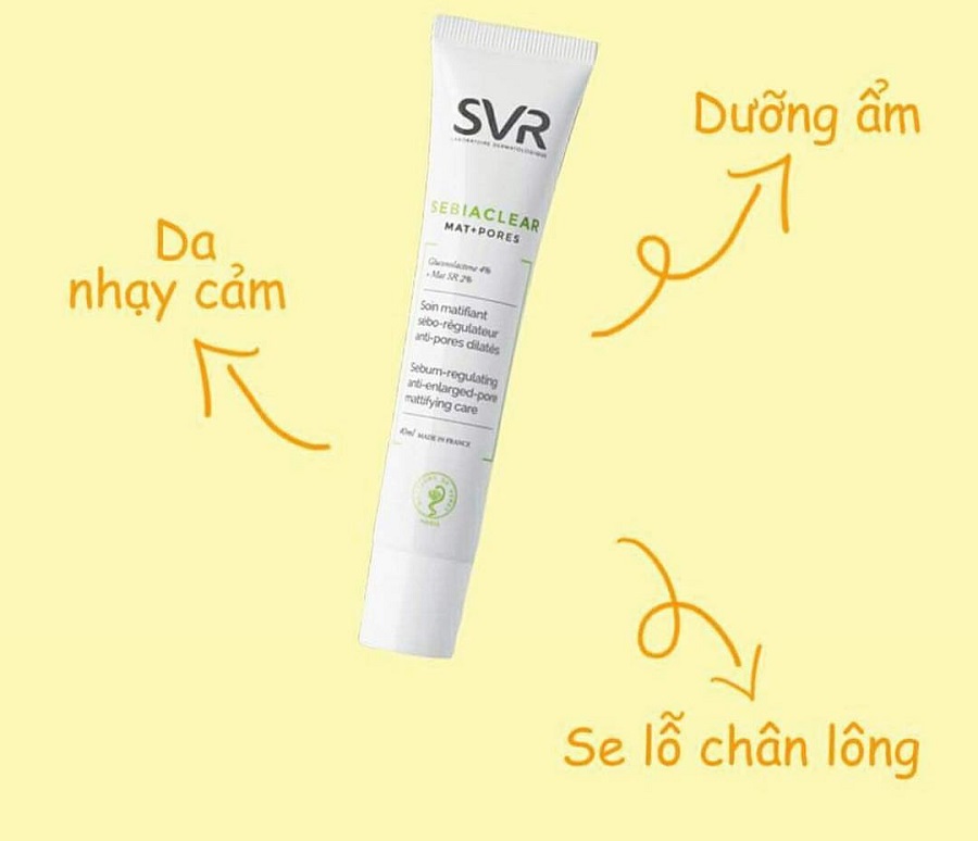 Kem Dưỡng Giúp Giảm Mụn Kiềm Dầu Cho Da SVR Sebiaclear Mat+Pores 40ml