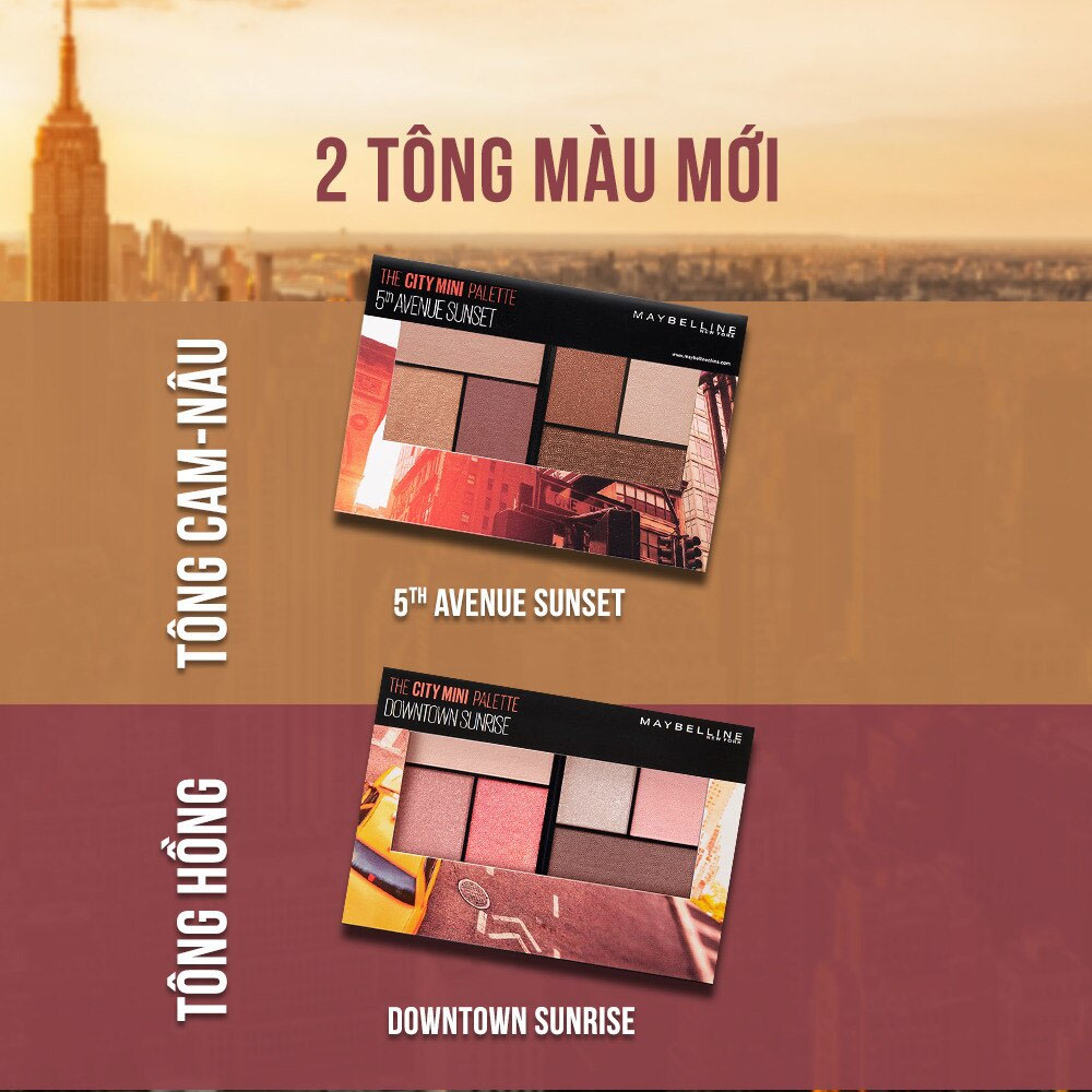 Bảng Phấn Mắt Maybelline New York The City Mini Palette 6 ô 6.1g