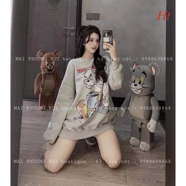 Áo swearter nỉ cotton mèo chuột H2A
