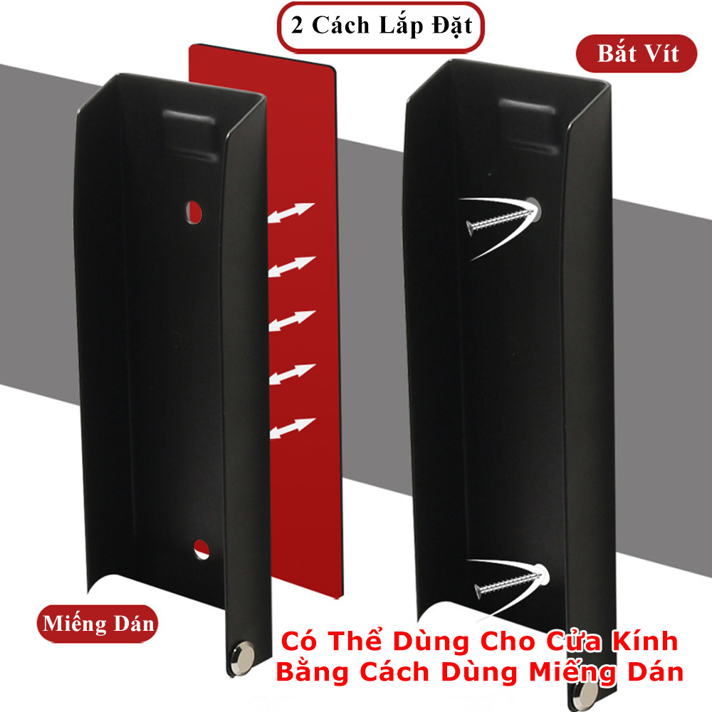 Chặn Cửa Gấp Gọn KUNBE Chống Gió Va Đập Có Thể Dán Hoặc Vít Phù Hợp Nhiều Loại Cửa