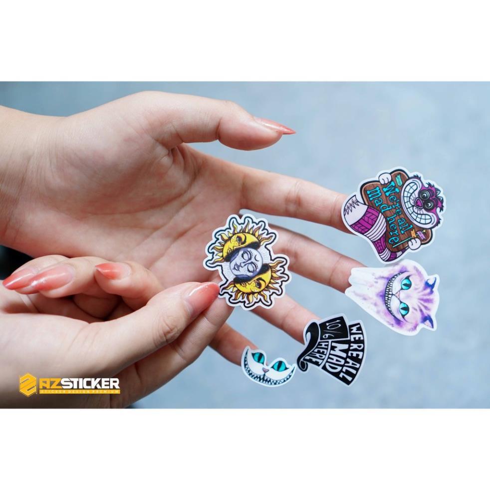 Sticker Alice Sứ Sở Thần Tiên | Chất Liệu PVC 5 Lớp Chống Nước, Chống Bay Màu | Trang Trí Đồ Dùng Cá Nhân