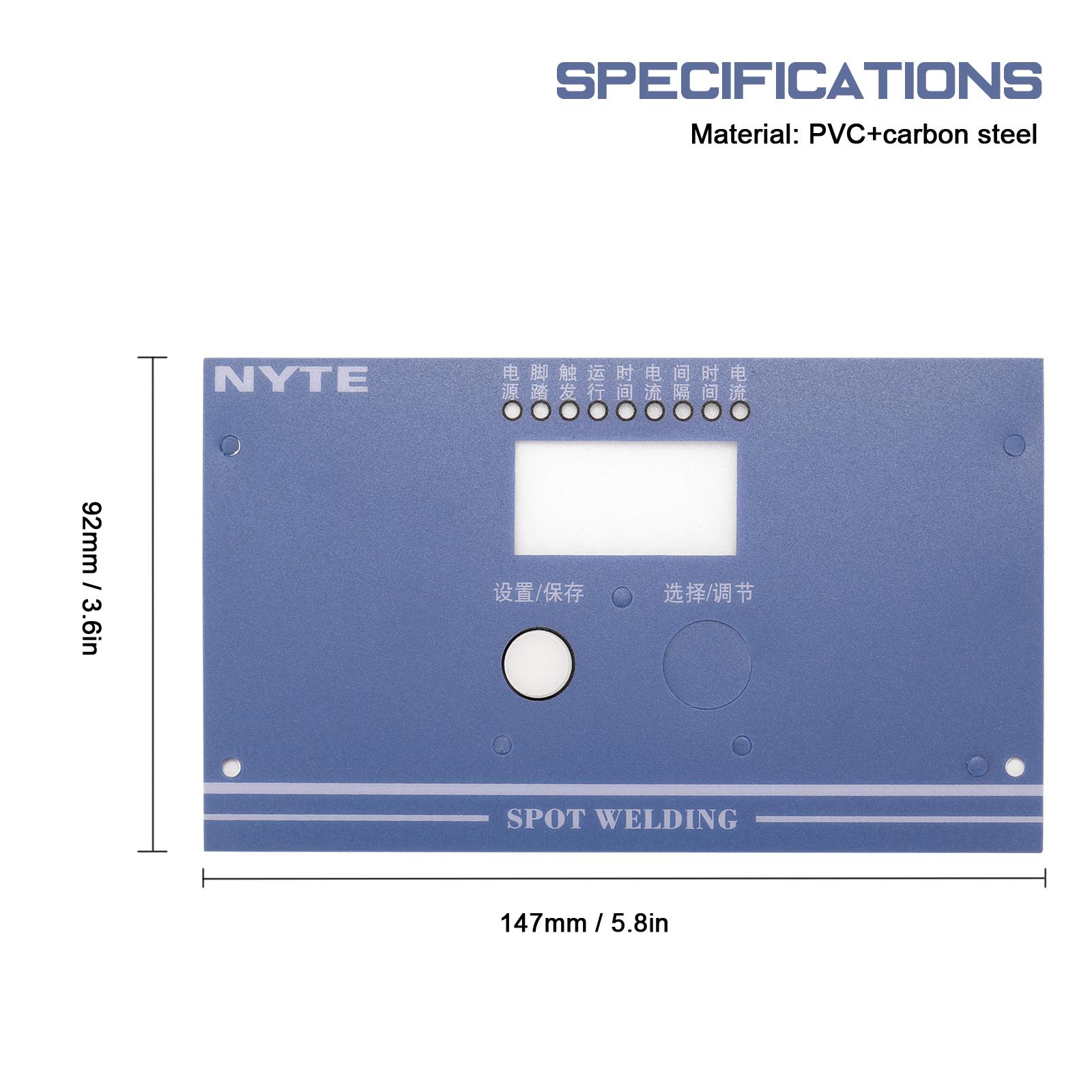 NY-D02 1set Panel Film for Digital Spot Welding Time and Current Controller Welders