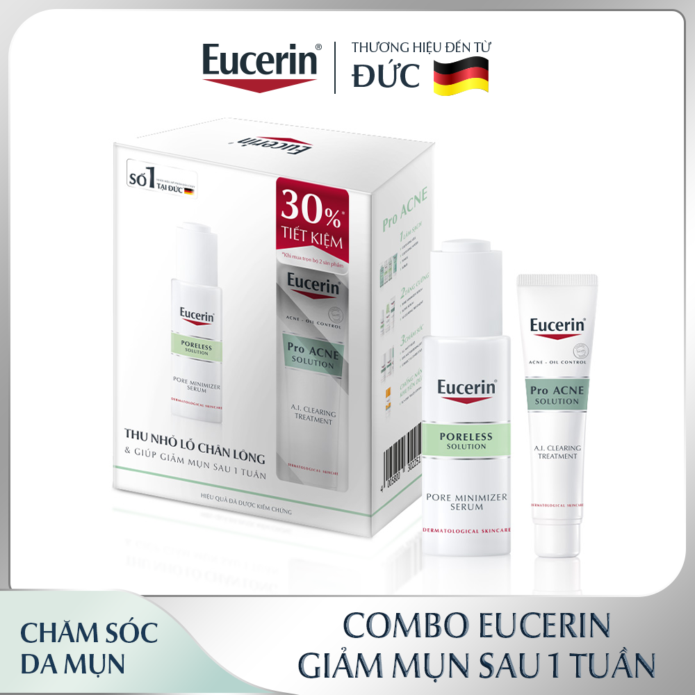 Combo Eucerin Giảm Mụn Sau 1 Tuần