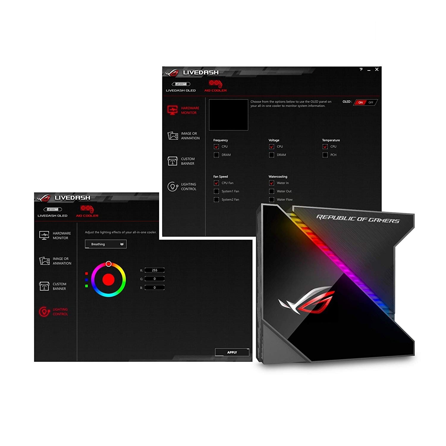 Tản nhiệt nước CPU ASUS RYUJIN 360 Aura Sync RGB - Hàng Chính Hãng