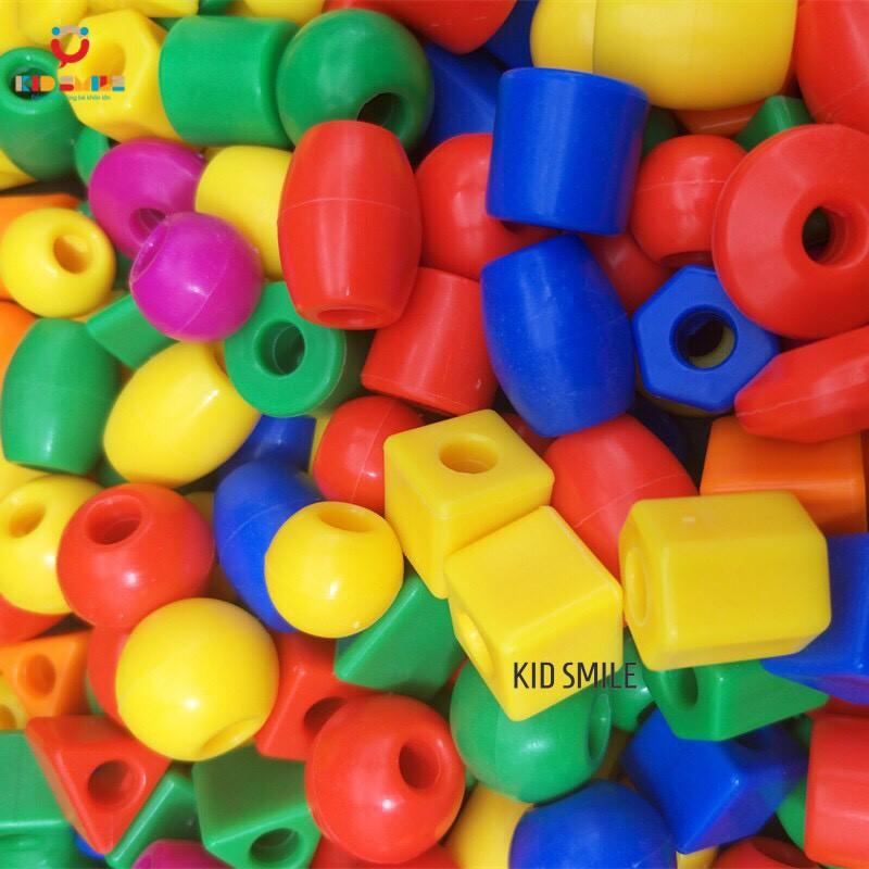 Đồ chơi trẻ em - Xâu 90 hạt ( kèm 3 dây xâu ) - DOZKIDZ