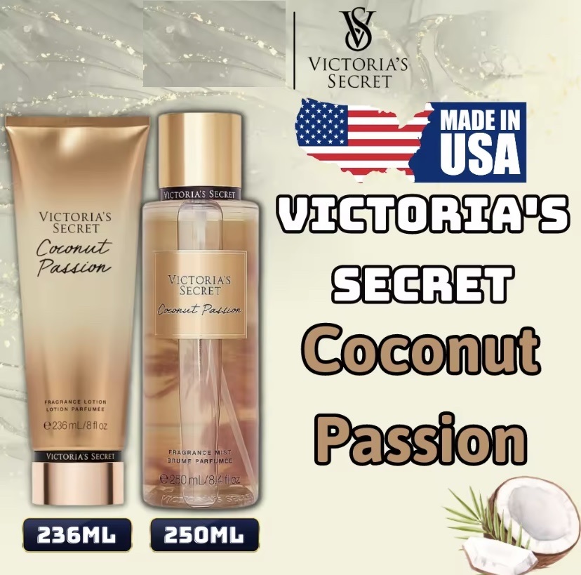 Victoria Secret Coconut Passion Chính Hãng - Body Mist Victoria Secret Coconut Passion 250ml &amp; Lotion Victoria Secret Coconut Passion 236ml Chính Hãng