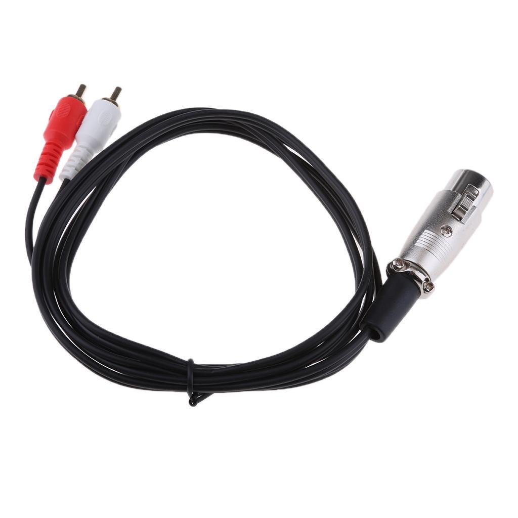 XLR Female to Dual RCA Male Patch Cable Audio Splitter Converter Cables 1.5M