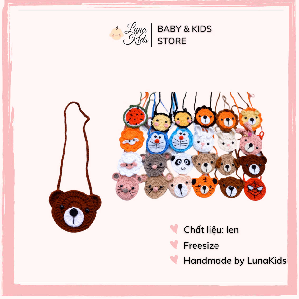 Túi đựng tỏi handmade cho bé trai bé gái trẻ sơ sinh - LunaKids [Ảnh thật