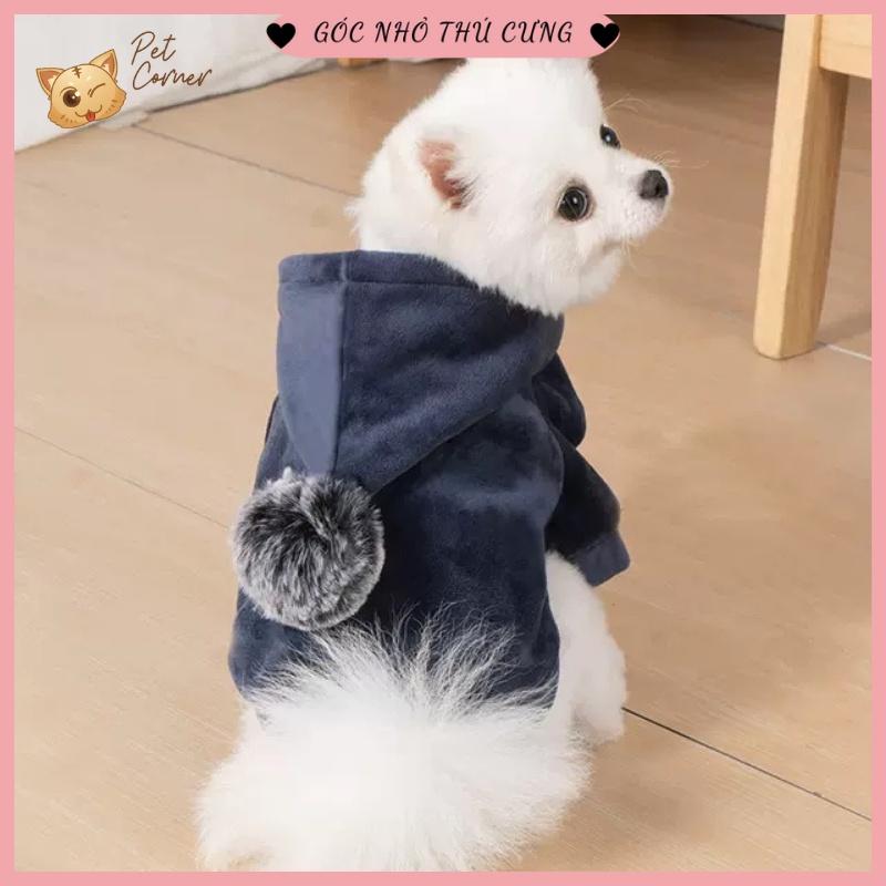 Áo Hoodie nhung cao cấp cho thú cưng - Áo cho chó mèo mùa đông