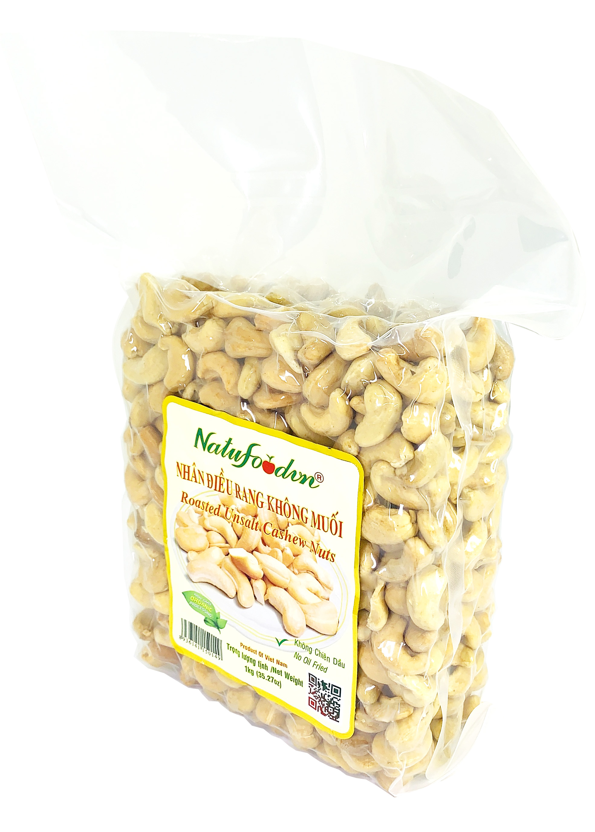 Nhân Hạt Điều Rang Không Muối Cao Cấp 1kg - Natufoodvn