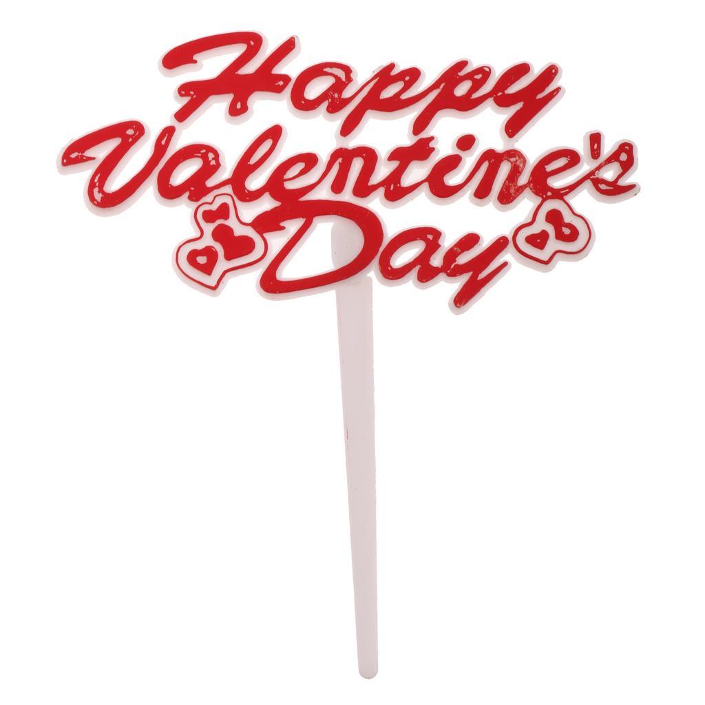12pcs Happy Valentine's Day Cupcake Topper Cake Picks Party Cake Decorations
