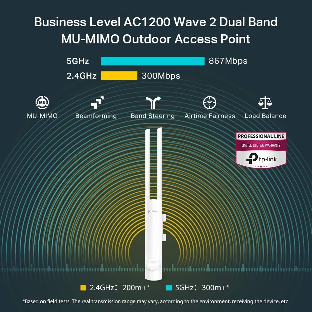 Bộ Phát WiFi Di Động Ngoài Trời TP-LINK EAP225 - Hàng Chính Hãng