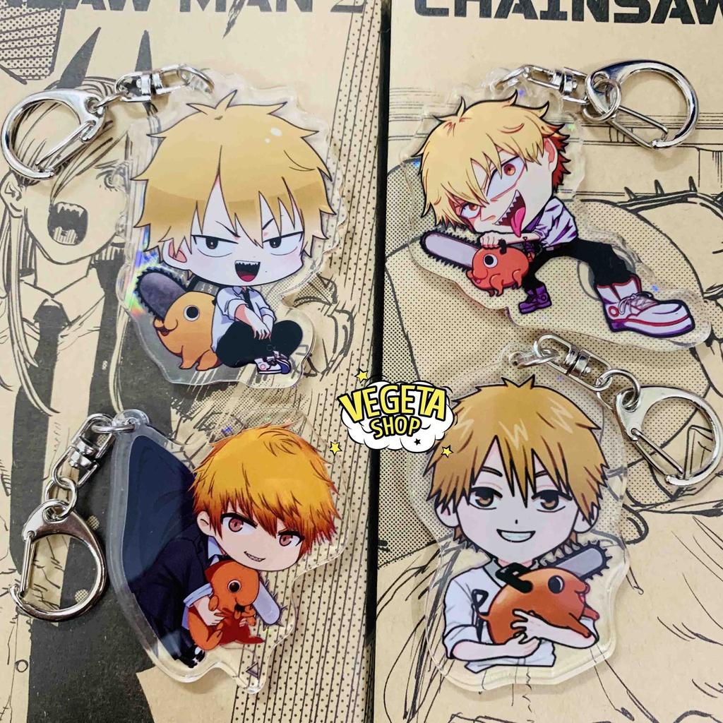 Móc khoá Chainsaw man - Móc khóa Pochita Denji Power Makima Aki Reze Quỷ cưa Quỷ kiếm Katana Quỷ máu - Acrylic 2 mặt