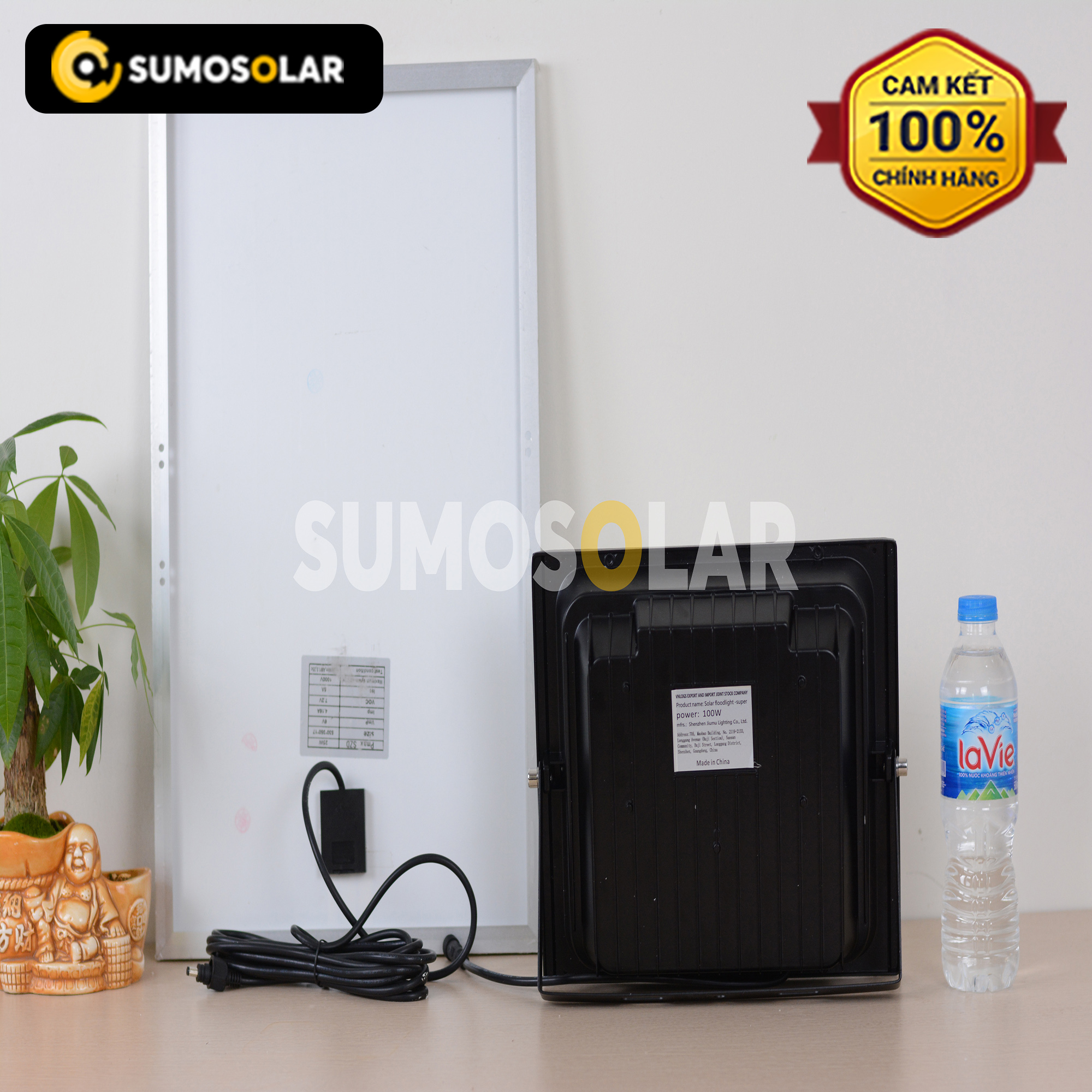 Đèn Pha sạc bằng Năng lượng mặt trời (100W) JM-JTG25100 – TN07 - Sumosolar