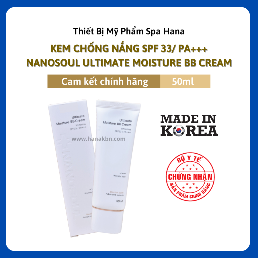 Kem Chống Nắng Dưỡng Trắng Ultimate Moisture BB Cream SPF 33 PA +++ (50ml) - Hàn Quốc (Hàng Chính Hãng)