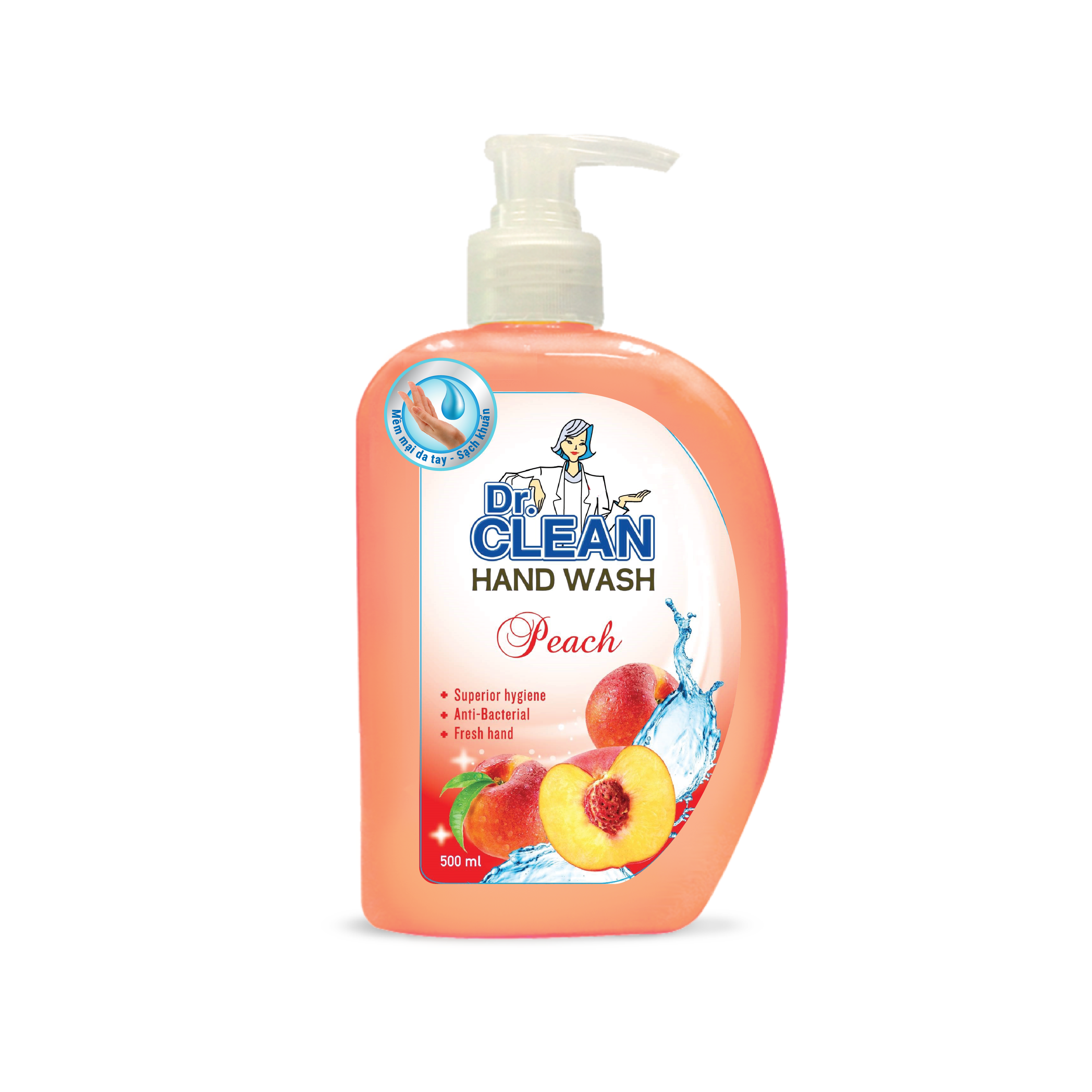 Sữa Rửa Tay Dr. Clean - Đào (500ml)