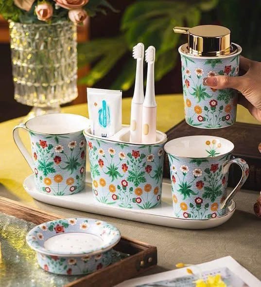 Set 2 cốc đánh răng Magrace Paris Hàng chính hãng