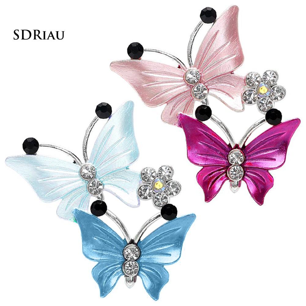 Lovely Dual Butterfly Car Air Outlet Freshener Perfume Clip Aroma Diffuser Decor